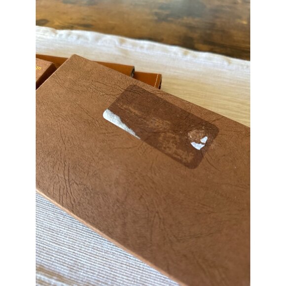 Vintage Cowhide Leather Checkbook Wallet With Coin Pocket & Card Holder Tan - Picture 14 of 16